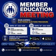 [NOTICE]: Member Education Meeting in Manzini and Ntfonjeni