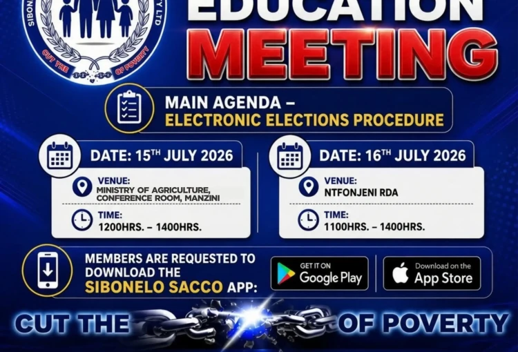 [NOTICE]: Member Education Meeting in Manzini and Ntfonjeni